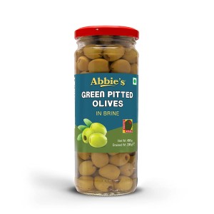 Abbies Green Pitted Olives 450gm