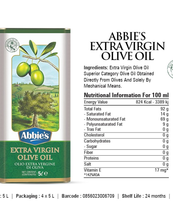 Abbies Olive Oil Extra Virgin 5ltr