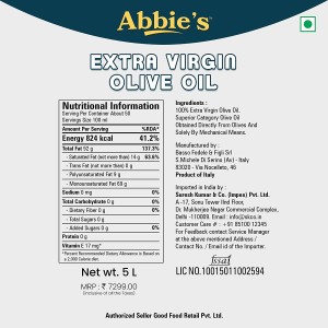 Abbies Olive Oil Extra Virgin 5ltr