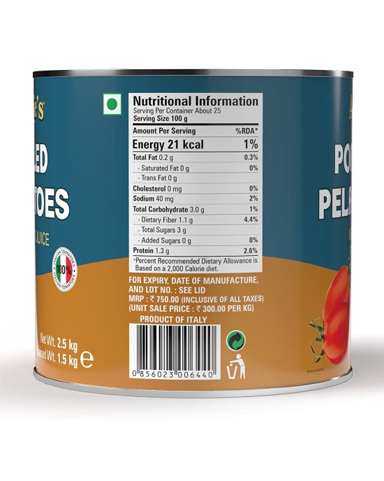 Abbies Peeled Tomatoes Juice 2.5kg