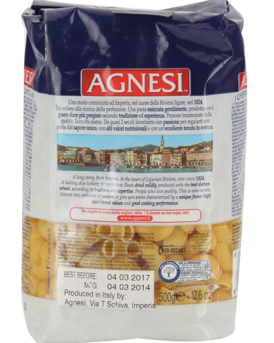 Agnesi Chifferi Rigati Pasta