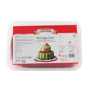 Vizyon Sugar Paste Fondant - Red 1kg