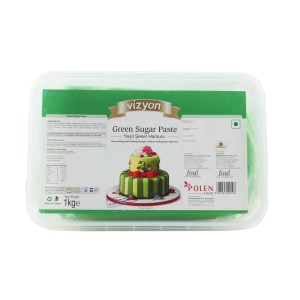 Vizyon Sugar Paste Fondant -Green 1KG