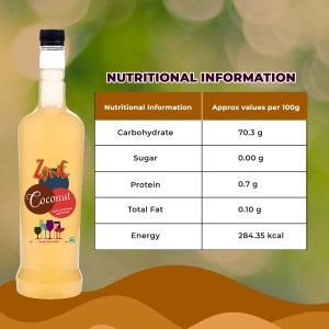 Zone Bar Syrup Coconut 1ltr