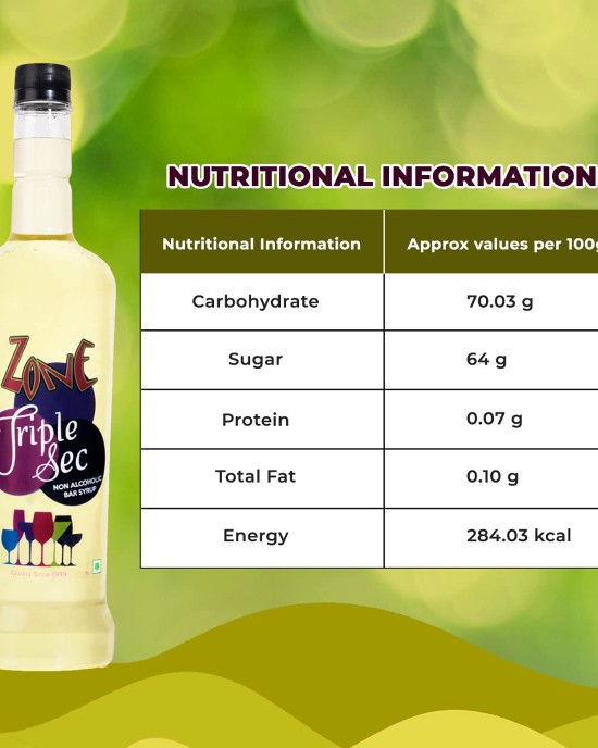 Zone Bar Syrup Triple Sec 1 Ltr