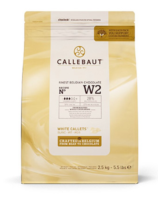 Delta Callebaut W2 White Chocolate 2.5Kg