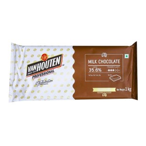 VANHOUTEN MILK CHOC.SLAB 35.6%1KG*10